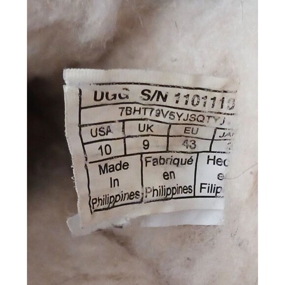 UGG Ascot Olive Green Suede Slipper Sheepskin Lined 1101110 Sz 10 - Picture 6 of 8